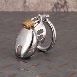 Stainless Steel Cock Cage Metal Chastity Cage Round Ring