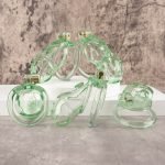 See-Through lce Green Lightweight Chastity Cage Flat Ring - Image 2