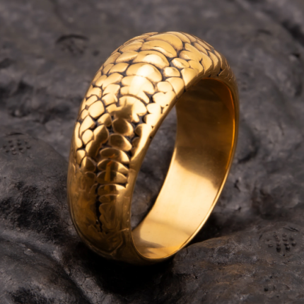 Dragon Scale gold Plated Stainless Steel Cock Ring