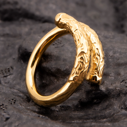 Golden Cudgel Cock Ring A Unique Monkey King inspired gold Plated Stainless Steel Cock Ring