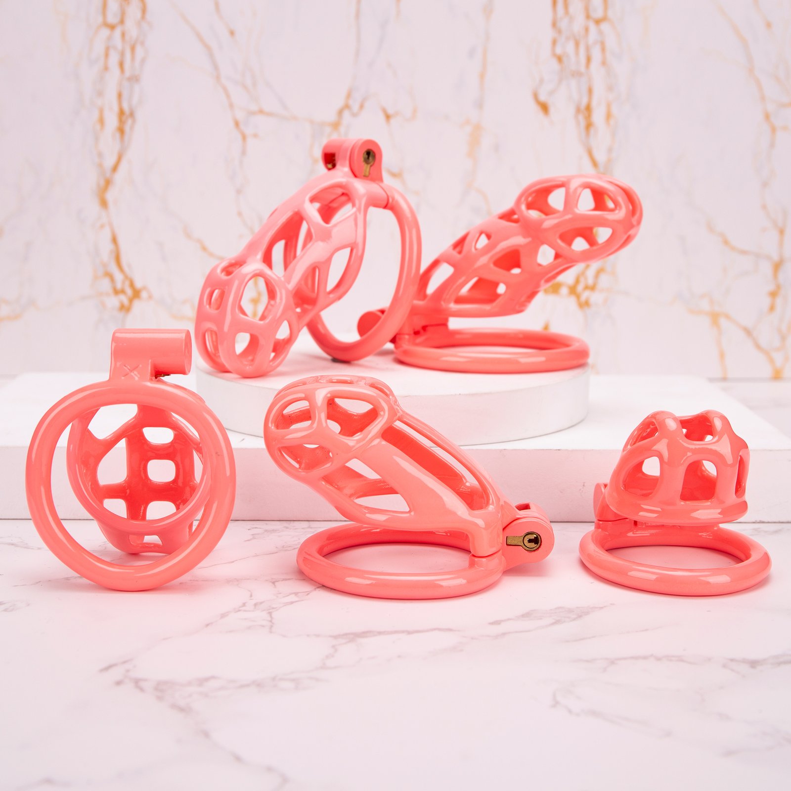 1 Mamba Pink Chastity Cage Flat Ring - Image 1