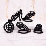 Mamba Black Chastity Cage Flat Ring
