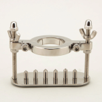 Heavy Spiked and Stretching CBT Stainless Steel Adjustable Ball Stretcher Removable Testicular Scrotum Restraint