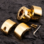 Handmade Gold Plated Stainless Steel Ball Stretcher Weight Scrotum Stretcher Extreme