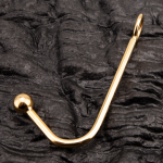 Gold Plated Anal Hook, Butt Plug for Anal Play and Stimulation