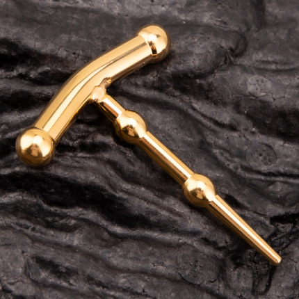 24K Gold Plated Urethral Bead Dilator Stainless Steel Urethral Sound Urethral Stimulator