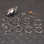 Stainless Steel Cock Cage Metal Chastity Cage With Anti Slip Ring - Image 10