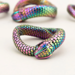 Snake Rainbow Plated Stainless Steel Cock Ring - Image 4