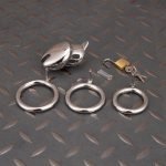 Stainless Steel Cock Cage Metal Chastity Cage Round Ring - Image 10