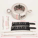 Testicular Clamp Stainless Steel Ball Stretcher With Shackles or Handcuffs BDSM Ball Stretching - Image 5