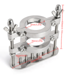 Double Layer Balls Stretching Squeezer Spiked CBT Stainless Steel Adjustable Ball Stretcher Removable Testicular Scrotum Restraint - Image 8