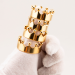 Gold Plated Crown Stainless Steel Cock Ring - Image 8
