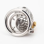 Stainless Steel Hollow Sliver Snake Chastity Device Metal Cock Cage - Image 12