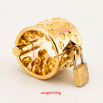 24K Gold Plated Kali's 4 Rows Removable Rounded Teeth  Ball Stretcher Testicles Metal Cock Ring Stretching CBT - Image 8