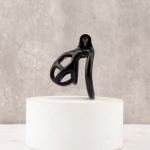 Mamba Black Chastity Cage Curved Ring - Image 11