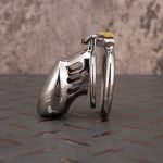 Stainless Steel Cock Cage Metal Chastity Cage Round Ring With Anti Slip Ring - Image 2