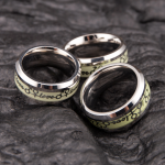 Luminous Glow in the dark Love Gender Symbol Stainless Steel Cock Ring - Image 4