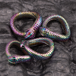 Snake Rainbow Plated Stainless Steel Cock Ring - Image 3