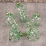 See-Through Ice Green Lightweight Chastity Cage Curved Ring - Image 3
