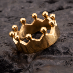 Gold Plated Crown Stainless Steel Cock Ring