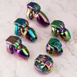 HTV4 Rainbow Stainless Steel Metal Chastity Cage - Image 3