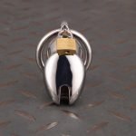 Stainless Steel Cock Cage Metal Chastity Cage Round Ring - Image 3