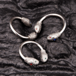 Double Snake Heads Stainless Steel Cock Ring - Image 4