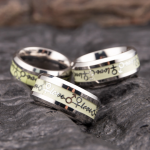 Luminous Glow in the dark Love Gender Symbol Stainless Steel Cock Ring - Image 2