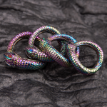Snake Rainbow Plated Stainless Steel Cock Ring - Image 2