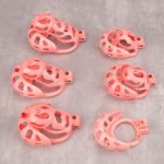 Shell Ghost Pink Chastity Cage Ball Cock Cage - Image 5