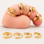 Gold Plated Angel Wings and Devil's Tail Cock Ring: Unleash Your Erotic Duality Devil's Tail Stainless Steel Cock Ring - Image 9