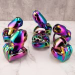 HTV4 Rainbow Stainless Steel Metal Chastity Cage - Image 4
