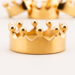 Gold Plated Crown Stainless Steel Cock Ring - Image 10