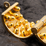 24K Gold Plated Kali's 4 Rows Removable Rounded Teeth  Ball Stretcher Testicles Metal Cock Ring Stretching CBT - Image 9