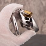 Stainless Steel Cock Cage Metal Chastity Cage Round Ring - Image 4