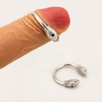 Double Snake Heads Stainless Steel Cock Ring - Image 5