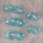 See-Through lce Blue Lightweight Chastity Cage Flat Ring - Image 5