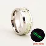 Luminous Glow in the dark Love Gender Symbol Stainless Steel Cock Ring - Image 3