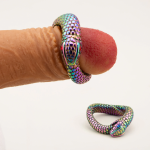 Snake Rainbow Plated Stainless Steel Cock Ring - Image 9