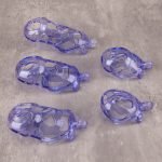 See-Through Ice Purple Lightweight Chastity Cage Curved Ring - Image 5