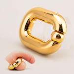 C-Ring Hook Gold Plated Stainless Steel Testicles Ball Stretcher Weight Cock Ring Scrotum Pendant BDSM Ball Stretching - Image 10