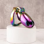 HTV4 Rainbow Stainless Steel Metal Chastity Cage - Image 5
