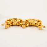 24K Gold Plated Kali's 2 Rows Removable Rounded Teeth  Ball Stretcher Testicles Metal Cock Ring Stretching CBT - Image 5