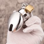 Stainless Steel Cock Cage Metal Chastity Cage Round Ring With Anti Slip Ring - Image 5
