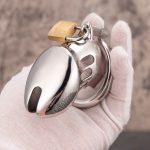 Stainless Steel Cock Cage Metal Chastity Cage Round Ring - Image 5