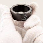 Black Meditation Stainless Steel Cock Ring - Image 10