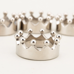 Silver Crown Stainless Steel Cock Ring - Image 9