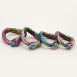 Snake Rainbow Plated Stainless Steel Cock Ring - Image 10
