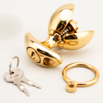 Gold Plated Heavy Anus Ass lock Expander Stainless Steel Anal Dilator Solid Lotus Open And Closing Anal Lock - Image 10