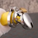 Stainless Steel Cock Cage Metal Chastity Cage With Anti Slip Ring - Image 6
